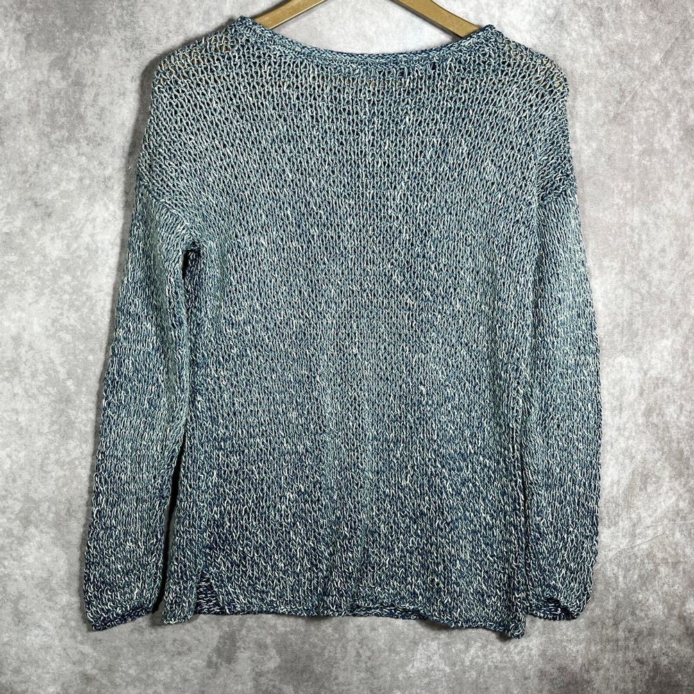 Denim & Supply Ralph Lauren Sweater Womens Medium Blue Cotton Linen‎ Blend Knit